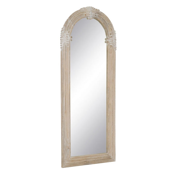 Dressing Mirror White Natural Crystal Mango wood MDF Wood Vertical 87,63 x 3,8 x 203,2 cm-0