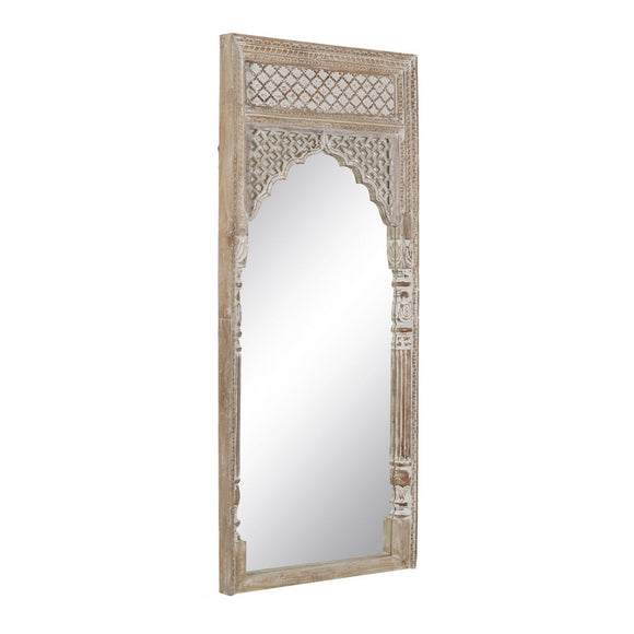 Dressing Mirror White Natural Crystal Mango wood MDF Wood Vertical 76 x 7 x 176,5 cm-0