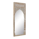 Dressing Mirror White Natural Crystal Mango wood MDF Wood Vertical 76 x 7 x 176,5 cm-0