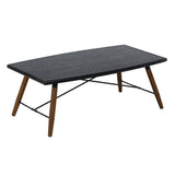 Centre Table OSLO Black Natural Iron MDF Wood 109,5 x 60 x 40,5 cm-0