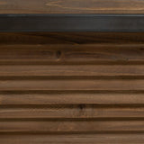 Centre Table Black Natural Iron Fir wood 120 x 60 x 43,5 cm-5