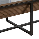 Centre Table Black Natural Iron Fir wood 120 x 60 x 43,5 cm-2