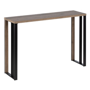 Console Black Natural Iron MDF Wood 110 x 30 x 75 cm-0