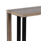 Console Black Natural Iron MDF Wood 110 x 30 x 75 cm-3