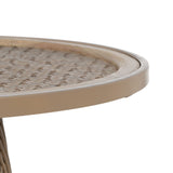 Centre Table Beige Iron Rattan 70 x 70 x 39,5 cm-6