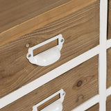 Chest of drawers White Beige Iron Fir wood 120,5 x 35 x 88 cm-3