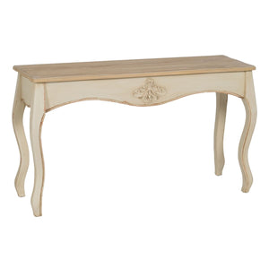 Console Cream Natural Fir wood MDF Wood 135 x 43 x 77 cm-0