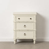 Nightstand White Fir wood DMF 51 x 32 x 66 cm-8