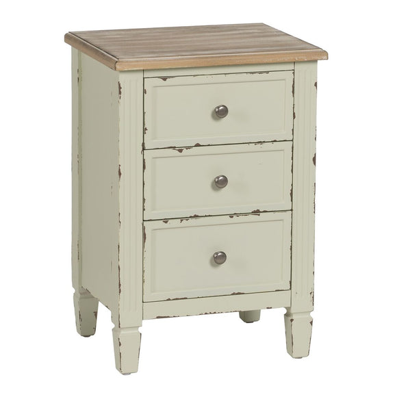 Nightstand Beige Natural Fir wood DMF 45 x 35 x 65 cm-0