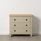 Chest of drawers Cream Natural Fir wood MDF Wood 80 x 38 x 73 cm-8