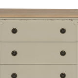 Chest of drawers Cream Natural Fir wood MDF Wood 80 x 38 x 73 cm-4