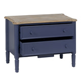 Occasional Furniture Blue Natural Fir wood MDF Wood 80 x 45 x 60 cm-7