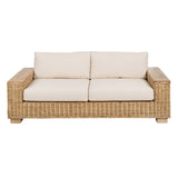 Garden sofa Natural Mango wood Foam Natural Fibre 198 x 88 x 67 cm-7