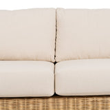 Garden sofa Natural Mango wood Foam Natural Fibre 198 x 88 x 67 cm-3