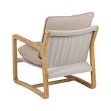 Armchair Beige Natural Rubber wood Sponge Ash wood Foam 65 x 69 x 83 cm-7