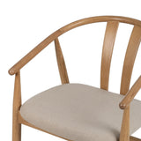 Dining Chair Beige Natural 56,5 x 57 x 76,5 cm-4