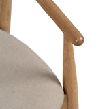 Dining Chair Beige Natural 56,5 x 57 x 76,5 cm-3