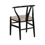 Dining Chair Black Beige 53 x 55 x 80 cm-7