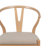 Dining Chair Beige Natural 53 x 55 x 80 cm-6