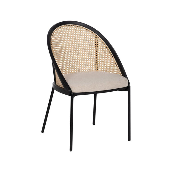 Dining Chair Black Natural 54 x 49 x 82,3 cm-0