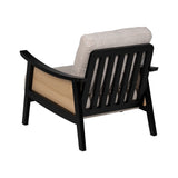 Armchair Black Beige Polyethylene Rubber wood MDF Wood Foam 100 % polyester 69,5 x 83 x 80 cm-7