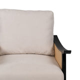 Armchair Black Beige Polyethylene Rubber wood MDF Wood Foam 100 % polyester 69,5 x 83 x 80 cm-6