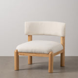 Armchair White Natural Polyurethane Rubber wood 62 x 62 x 71 cm-9