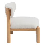 Armchair White Natural Polyurethane Rubber wood 62 x 62 x 71 cm-8