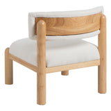 Armchair White Natural Polyurethane Rubber wood 62 x 62 x 71 cm-7