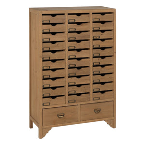 Chest of drawers Beige Fir wood MDF Wood 85,5 x 36,5 x 133 cm-0