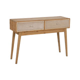 Sideboard GEREL Natural Fir wood MDF Wood Natural Fibre 115 x 37 x 80 cm-0