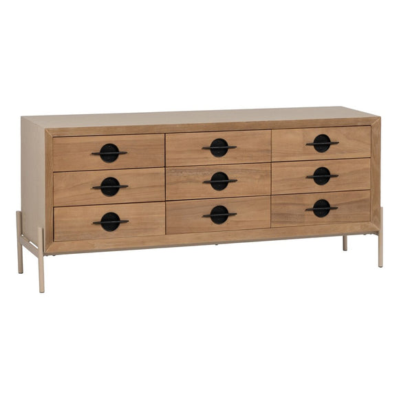 Sideboard AIKO Cream Natural Iron MDF Wood 148 x 38 x 66 cm-0