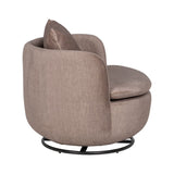 Armchair Taupe Wood Iron 84 x 74 x 66 cm-3