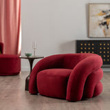 Armchair Burgundy Wood Foam 100 x 84 x 58 cm-9