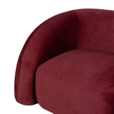 Armchair Burgundy Wood Foam 100 x 84 x 58 cm-5