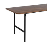 Dining Table LAGOM Black Natural Iron Rubber wood 180 x 80 x 76 cm-3