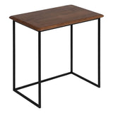 Side table LAGOM Black Natural Iron Rubber wood 60 x 40 x 60 cm 50 x 35 x 53 cm 2 Pieces (2 Units)-7