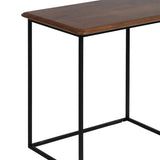 Side table LAGOM Black Natural Iron Rubber wood 60 x 40 x 60 cm 50 x 35 x 53 cm 2 Pieces (2 Units)-2