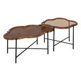 Centre Table Black Natural Crystal Iron Rubber wood 89 x 50 x 40 cm (2 Units)-0