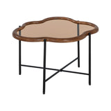 Centre Table Black Natural Crystal Iron Rubber wood 89 x 50 x 40 cm (2 Units)-7