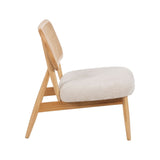 Armchair Cream Natural Rubber wood Foam Fabric 62 x 70 x 72 cm-8