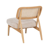 Armchair Cream Natural Rubber wood Foam Fabric 62 x 70 x 72 cm-7