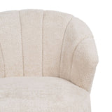 Armchair Cream Natural Rubber wood Foam Fabric 71 x 75 x 76 cm-6