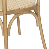 Dining Chair Natural Wood Rattan 56 X 58 X 77 CM-2