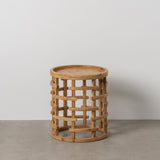 Side table Natural Fir wood 40 x 40 x 46 cm-5