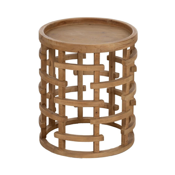 Side table Natural Fir wood 40 x 40 x 46 cm-0