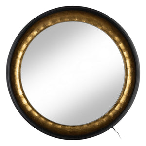 Wall mirror Black Golden 90 x 9 x 90 cm-0