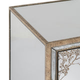 Nightstand CHLOE Golden Mirror Crystal MDF Wood 49 x 40 x 60 cm-6