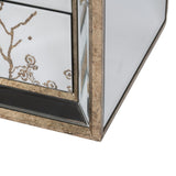 Nightstand CHLOE Golden Mirror Crystal MDF Wood 49 x 40 x 60 cm-1