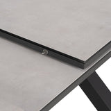 Dining Table White Black Ceramic Aluminium Crystal 180 x 100 x 77 cm-6